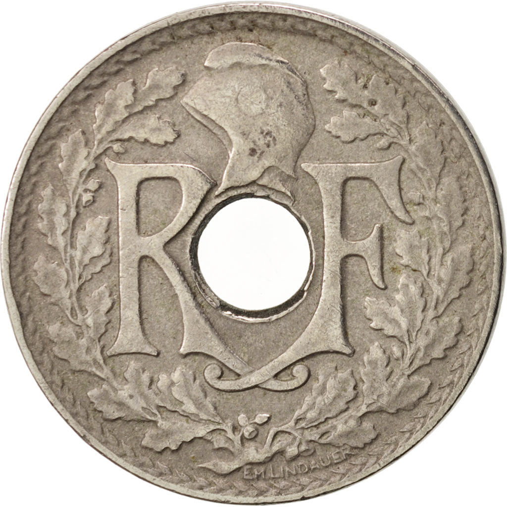 France, Lindauer, 5 Centimes, 1920, EF(40-45), Copper-nickel, KM:865, Gadoury169