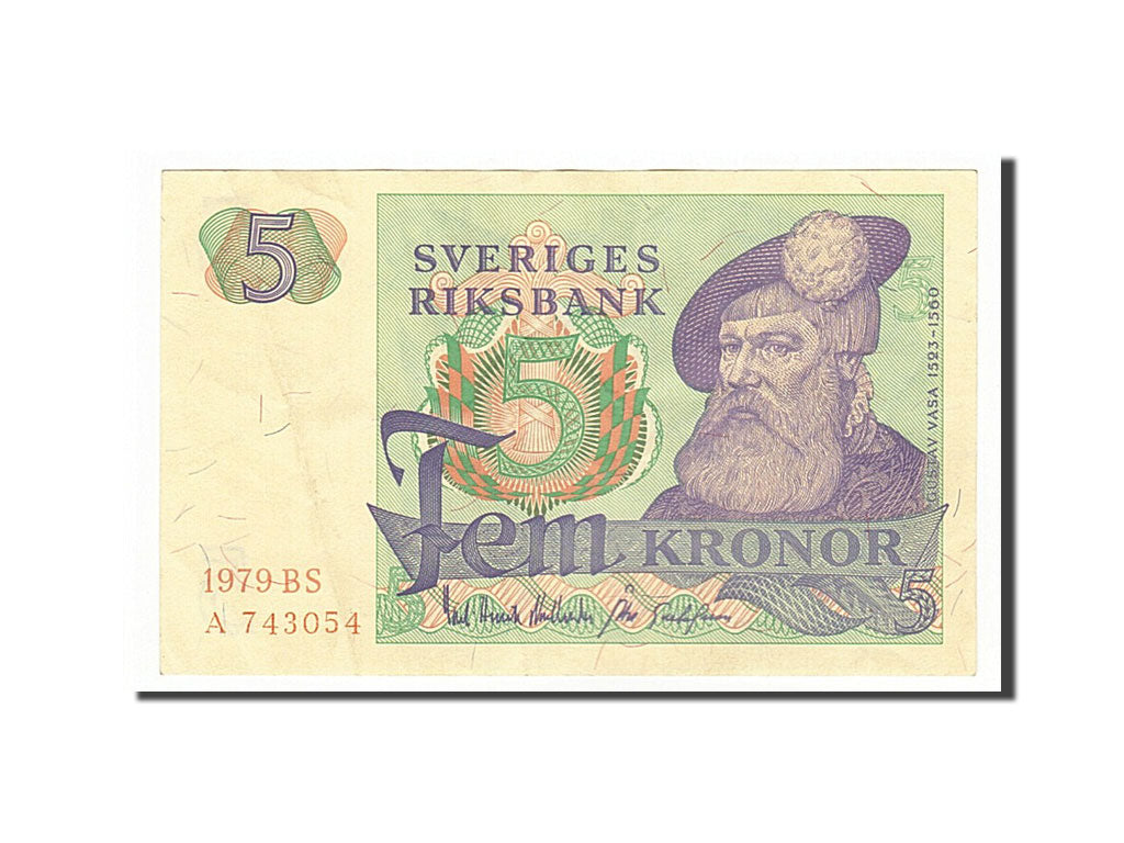 Sweden, 5 Kronor, 1979, KM #51d, AU(55-58), A743054