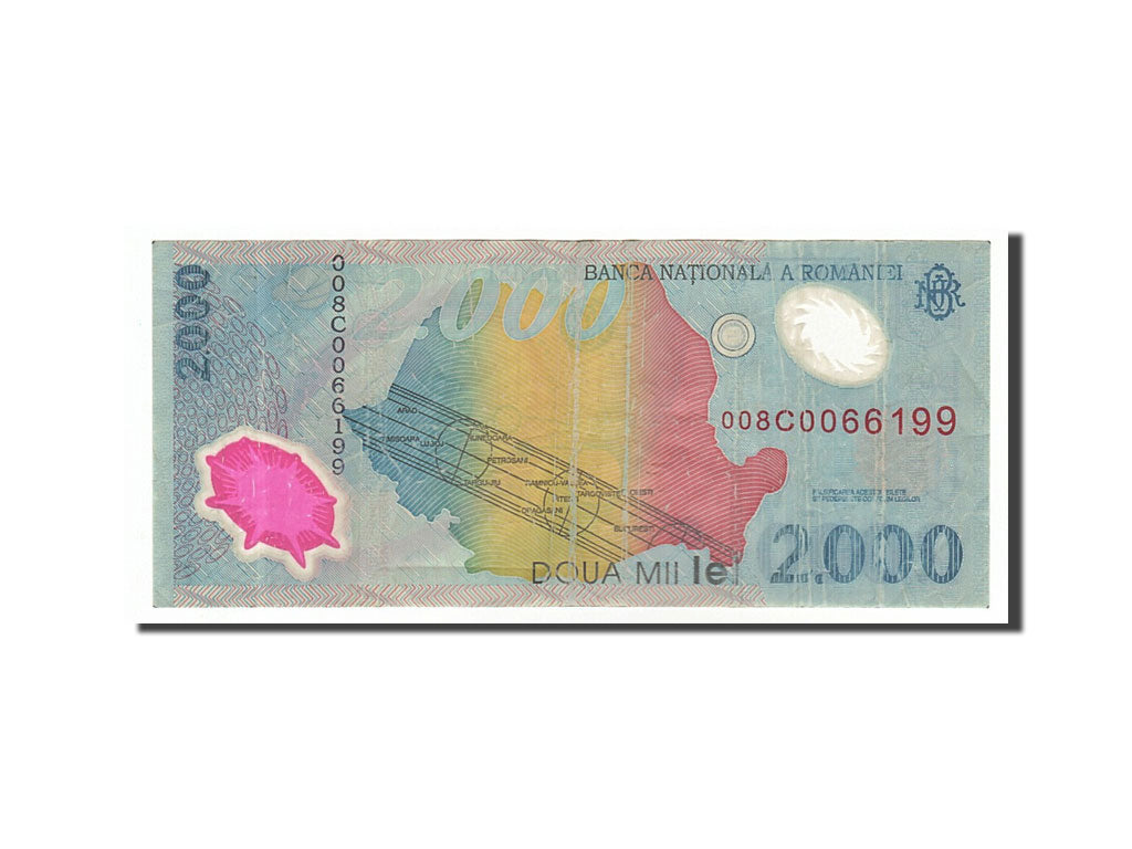Banconote, Romania, 2000 Lei, 1999, MB+