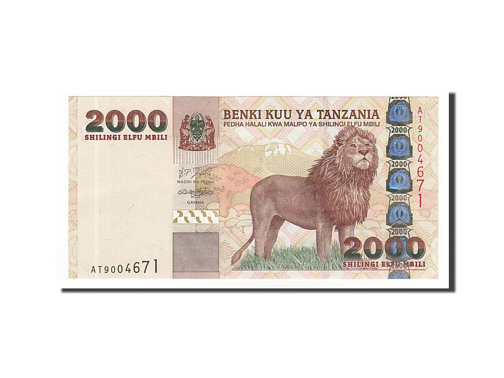 Banknote, Tanzania, 2000 Shilingi, 2003, UNC(60-62)
