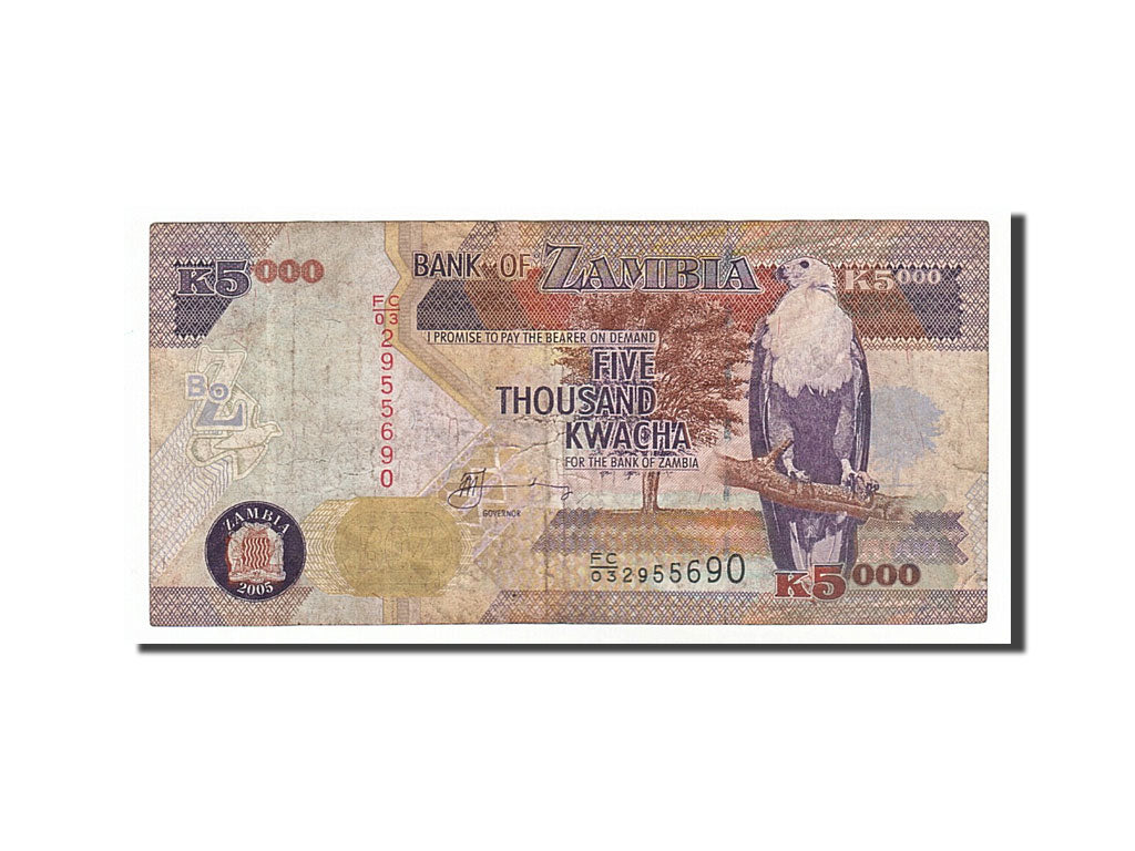 Zambia, 5000 Kwacha, 2005, KM #45b, VF(20-25), FC/03