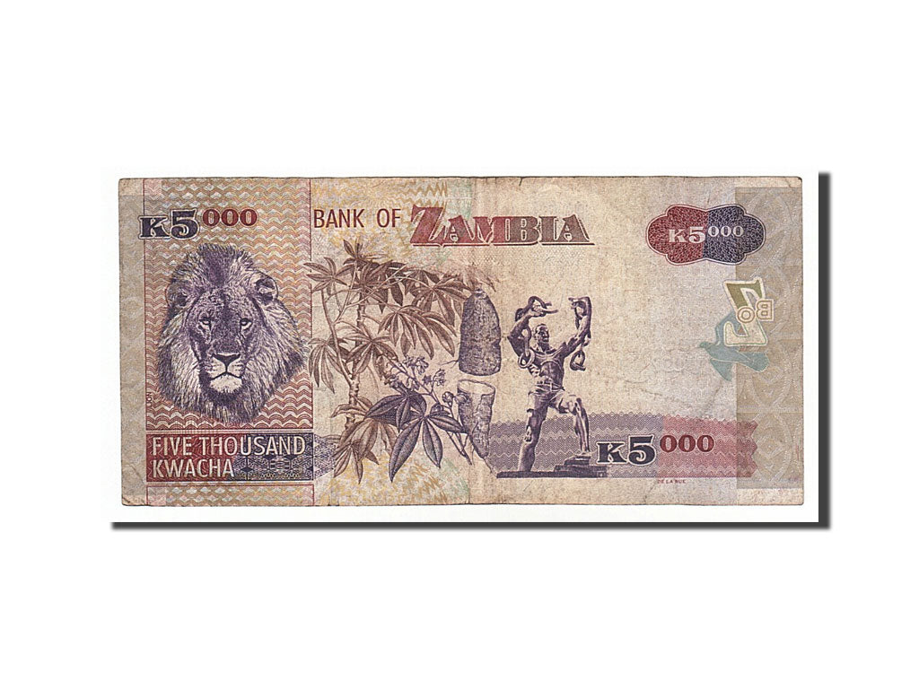 Zambia, 5000 Kwacha, 2005, KM #45b, VF(20-25), FC/03