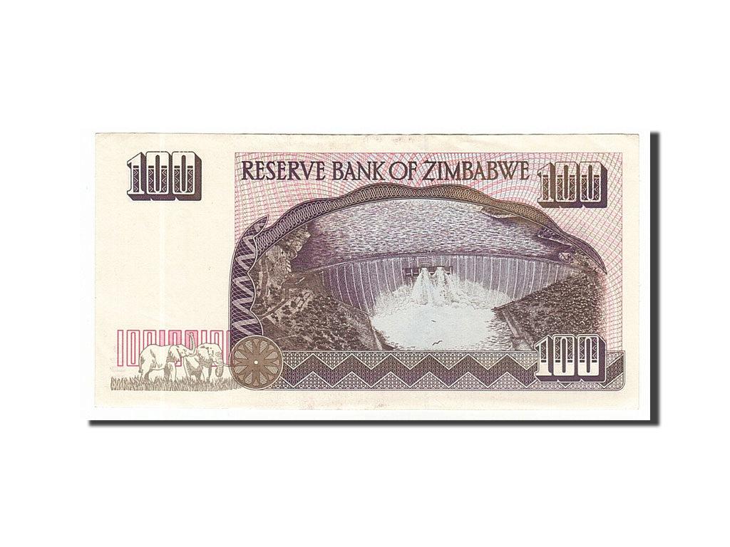 Banknote, Zimbabwe, 100 Dollars, 1995, AU(55-58)