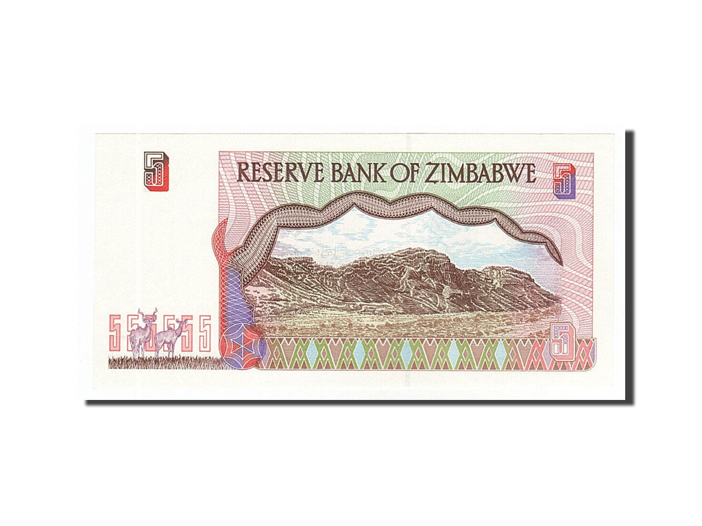 Banknote, Zimbabwe, 5 Dollars, 1997, UNC(65-70)