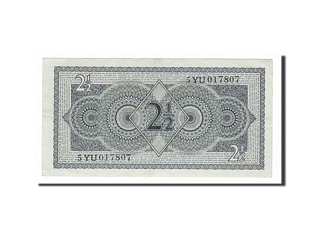 Netherlands, 2 1/2 Gulden, 1949, KM #73, 1949-08-08, AU(55-58), 5YU017807