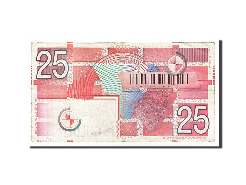 Banknote, Netherlands, 25 Gulden, 1989, 1989-04-05, EF(40-45)