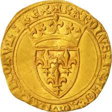 Charles VI, Ecu d'or 4th emission, Paris, AU(50-53), Gold, Duplessy:369C