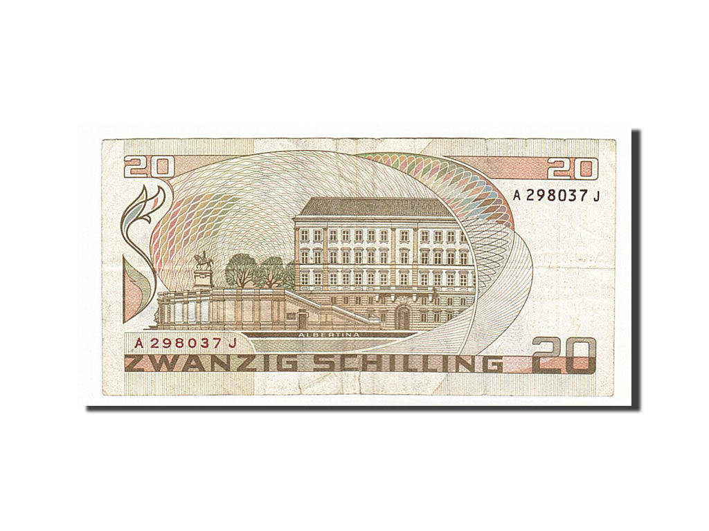 Banknot, Austria, 20 Schilling, 1986, 1986-10-01, VF(30-35)