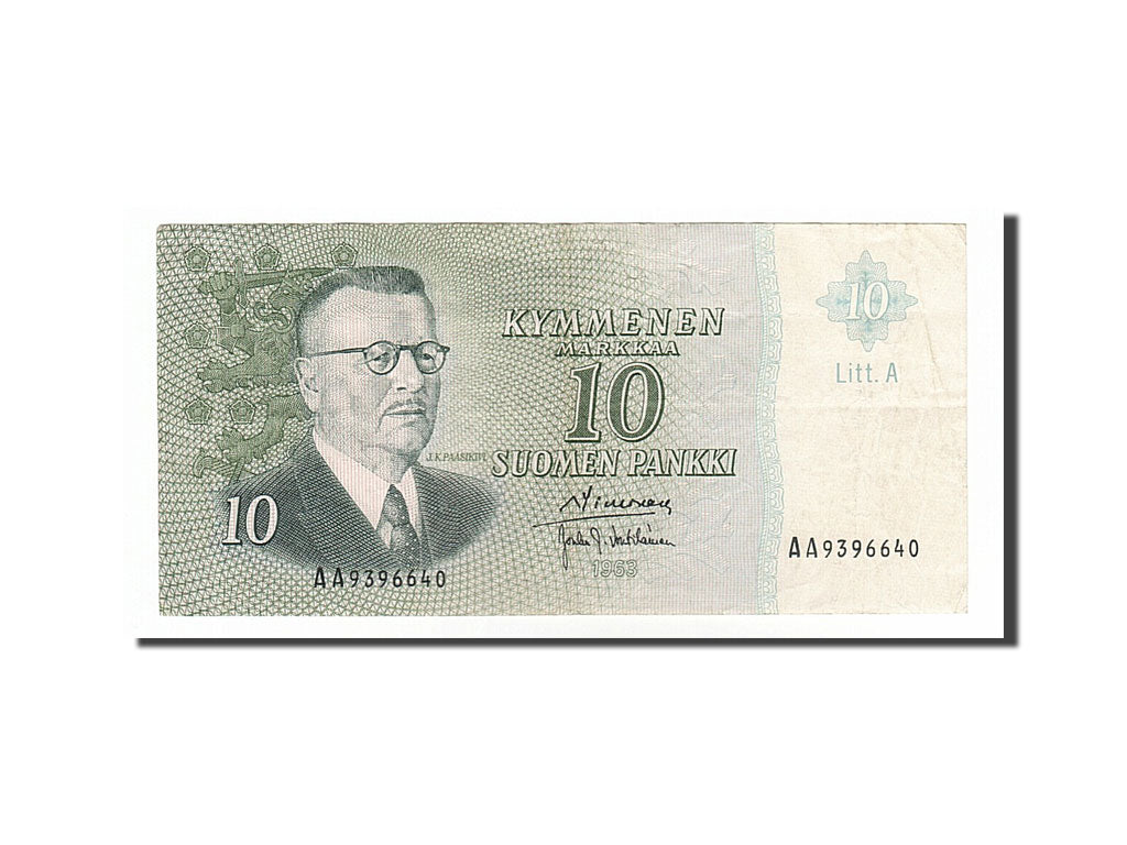 Finland, 10 Markkaa, 1963, KM #104a, EF(40-45), AA9396640