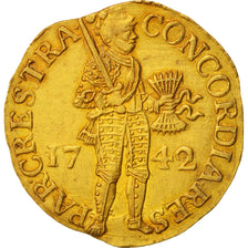 Netherlands, UTRECHT, Ducat, 1742, AU(55-58), Gold, KM:7.4