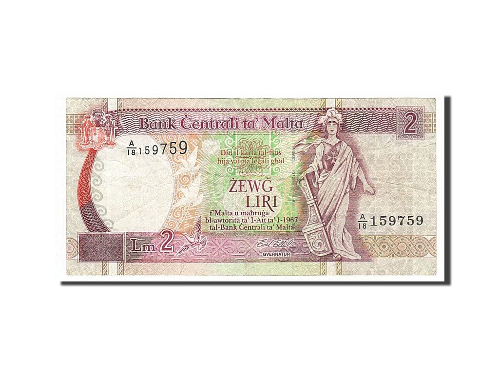 Banknote, Malta, 2 Liri, 1994, EF(40-45)