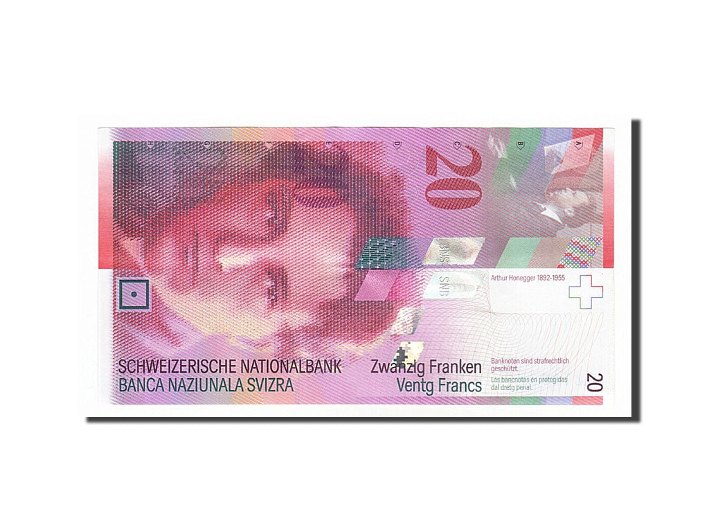 Banconote, Svizzera, 20 Franken, 2005, SPL