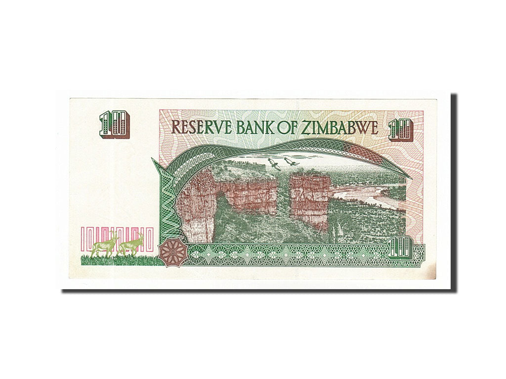 Zimbabwe, 10 Dollars, 1997, KM #6a, AU(55-58), CT4044136