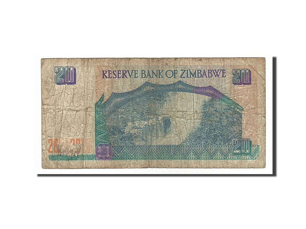 Zimbabwe, 20 Dollars, 1997, KM #7a, F(12-15), DM4152679