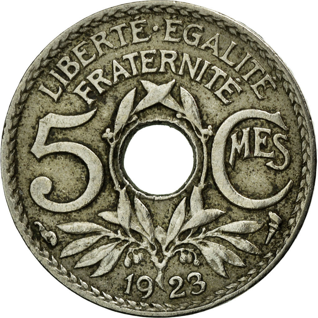 Coin, France, Lindauer, 5 Centimes, 1923, VF(30-35), Copper-nickel, KM:875