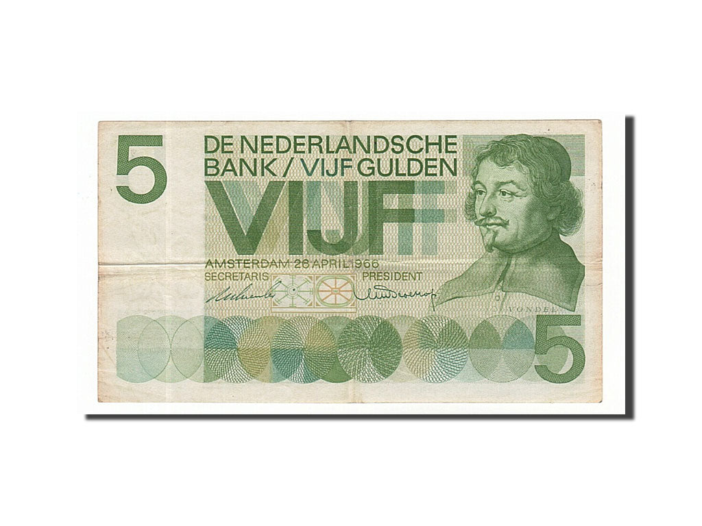 Banknote, Netherlands, 5 Gulden, 1966, 1966-04-26, EF(40-45)