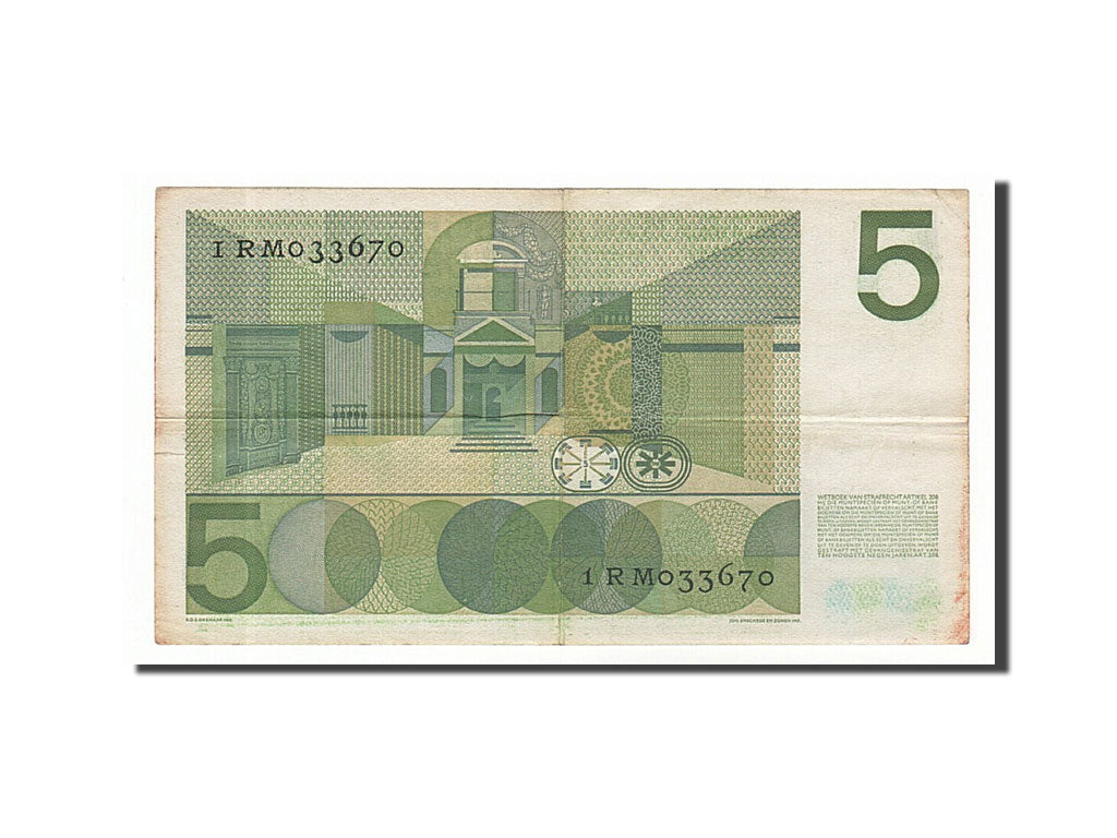 Banknote, Netherlands, 5 Gulden, 1966, 1966-04-26, EF(40-45)