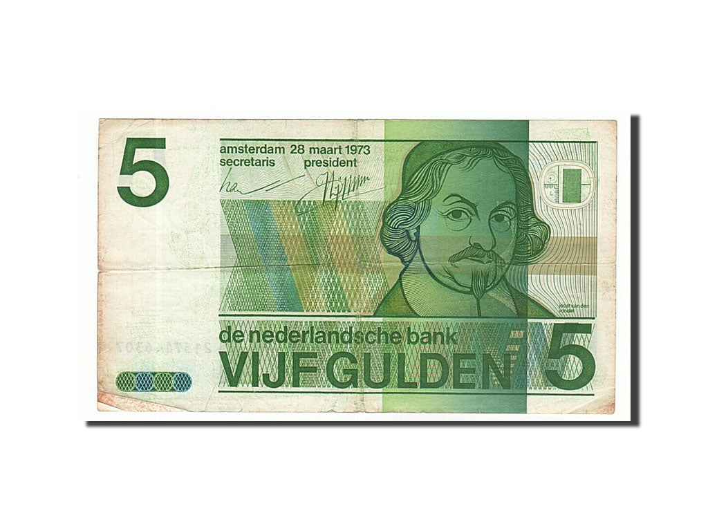 Biljet, Nederland, 5 Gulden, 1973, 1973-03-28, TB+