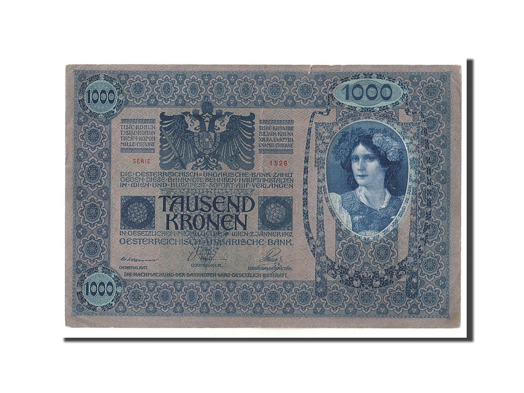 Austria, 1000 Kronen, 1919, KM #59, AU(50-53), 1526
