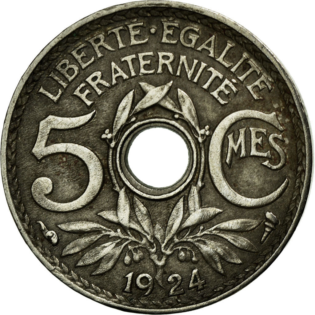 Coin, France, Lindauer, 5 Centimes, 1924, EF(40-45), Copper-nickel, KM:875