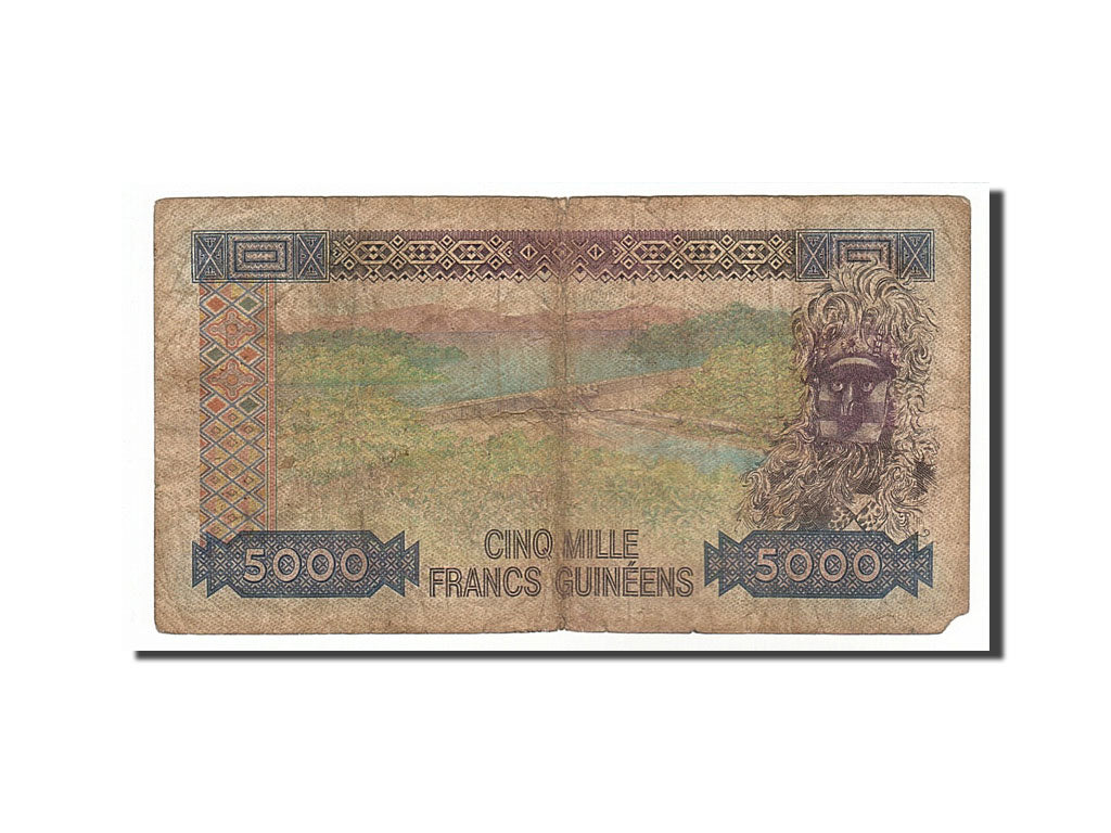Guinea, 5000 Francs, 1985, KM #33a, F(12-15), AA0998604