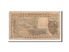 Geldschein, West African States, 1000 Francs, 1985, S