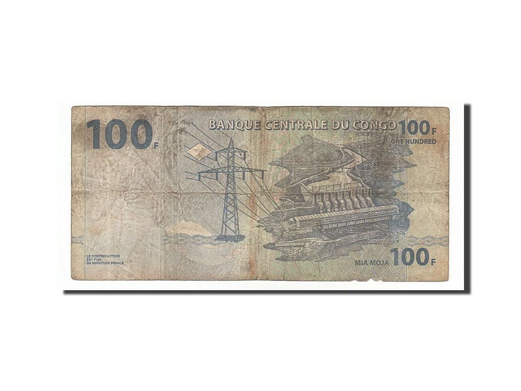 Congo Democratic Republic, 100 Francs, 2000, KM #92a, 2000-01-04, VF(20-25),...