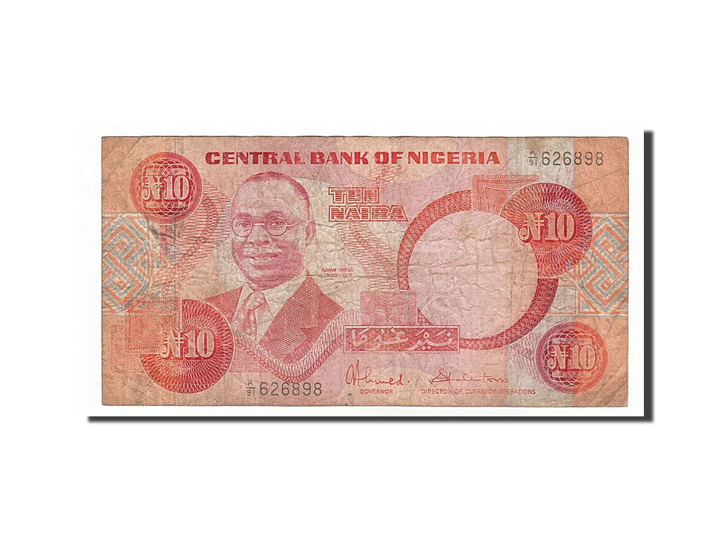 Billete, 10 Naira, Nigeria, RC+
