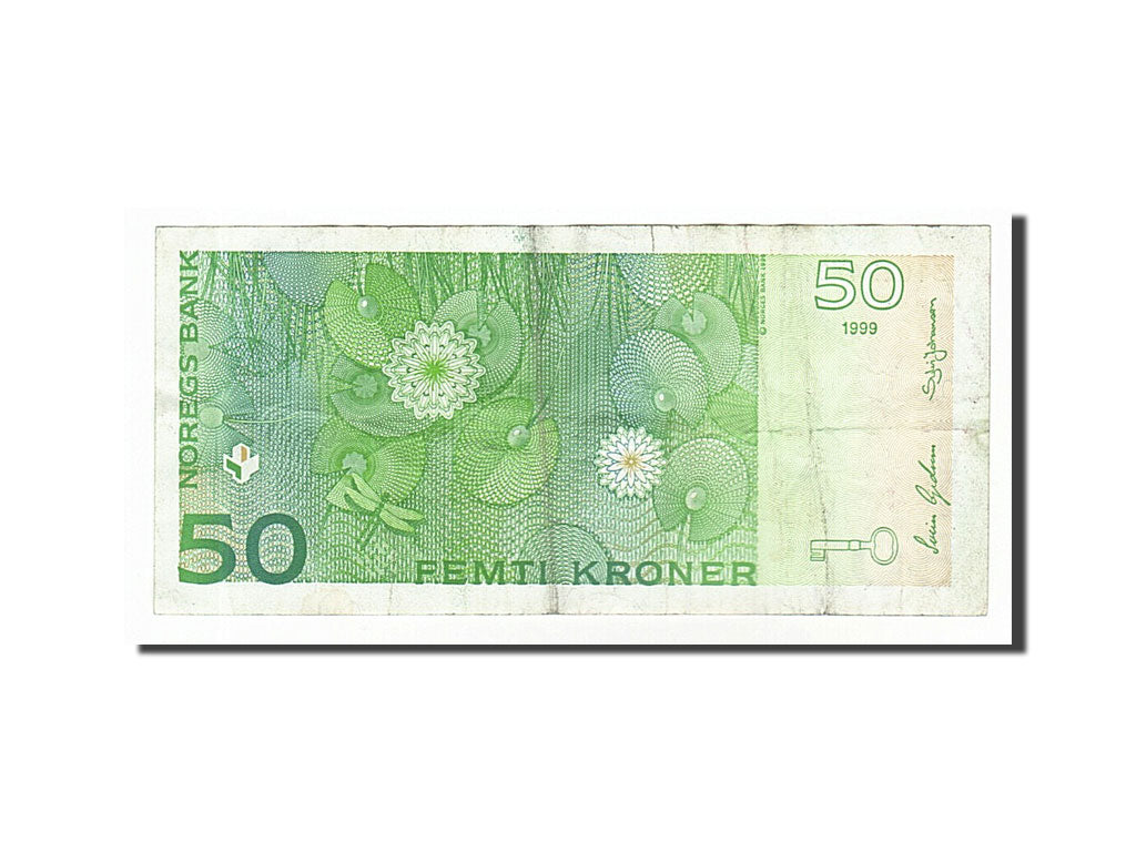 Norway, 50 Kroner, 1999, KM #46b, VF(20-25), 3102347276