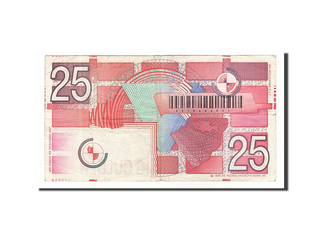 Netherlands, 25 Gulden, 1999, KM #100, 1999-04-05, VF(30-35), 2219388031