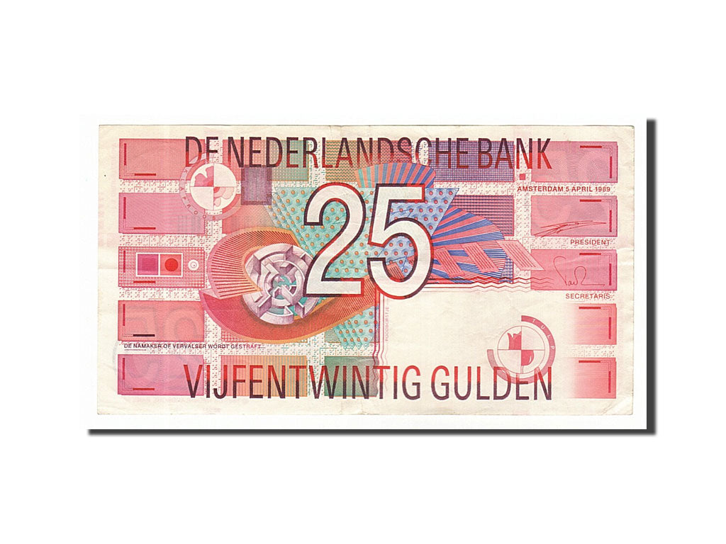 Pays-Bas, 25 Gulden type 1989-97