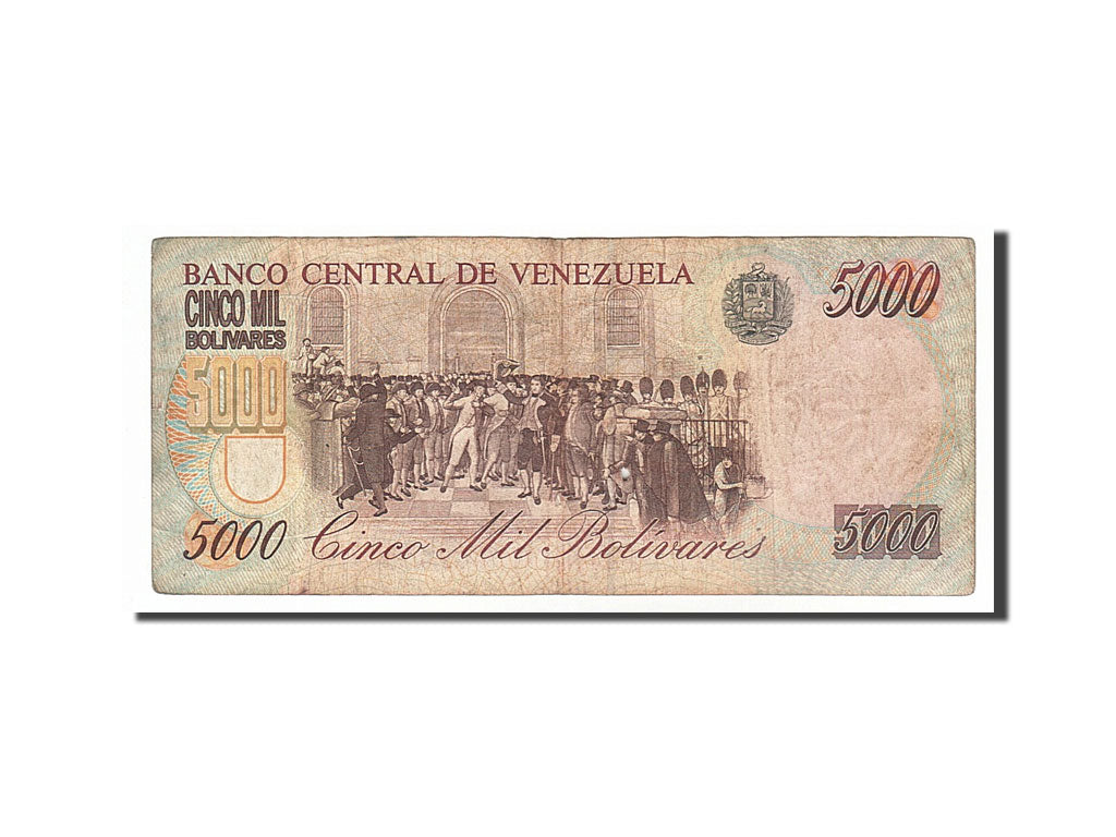 Venezuela, 5000 Bolívares, 1996, KM #75b, 1996-03-14, F(12-15), B05706085