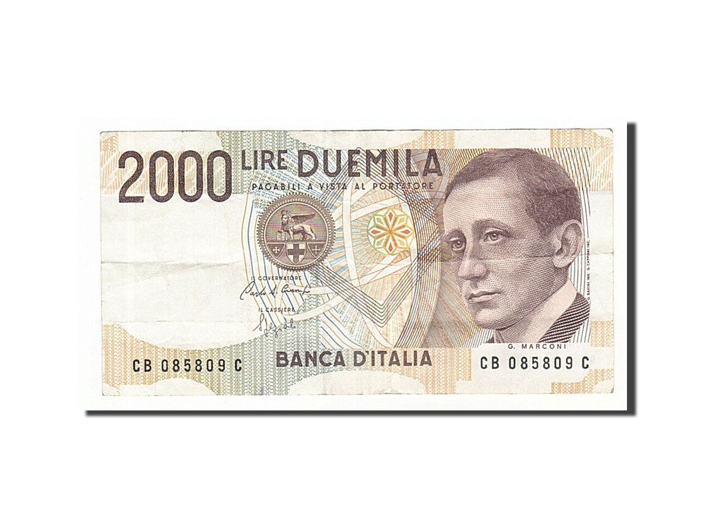 Banknote, Italy, 2000 Lire, 1990, 1990-10-03, EF(40-45)