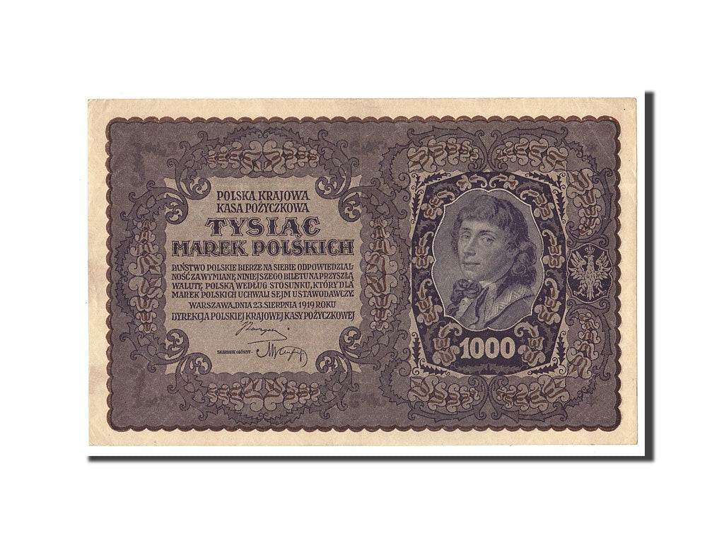 Banknote, Poland, 1000 Marek, 1919, 1919-08-23, AU(55-58)