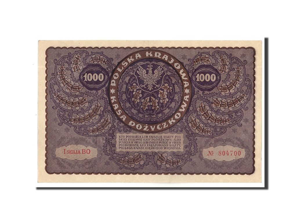 Banknote, Poland, 1000 Marek, 1919, 1919-08-23, UNC(63)