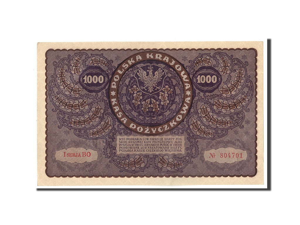 Banknote, Poland, 1000 Marek, 1919, 1919-08-23, UNC(63)