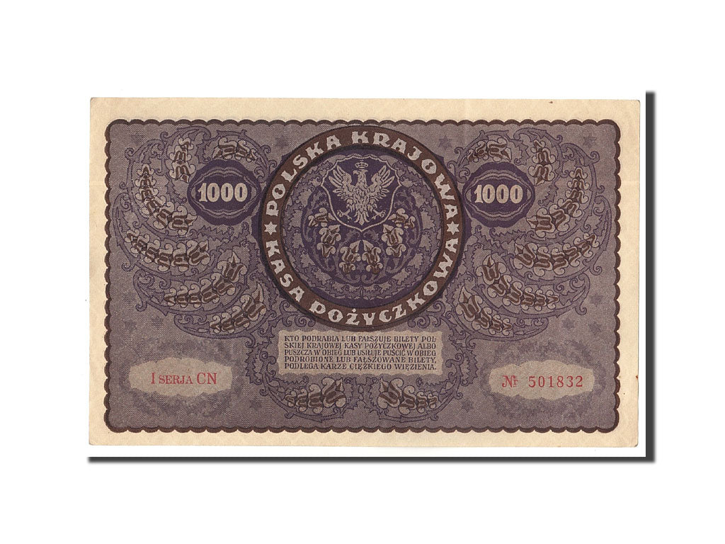 Banknote, Poland, 1000 Marek, 1919, 1919-08-23, UNC(63)