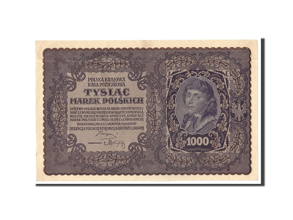 Banconote, Polonia, 1000 Marek, 1919, 1919-08-23, SPL