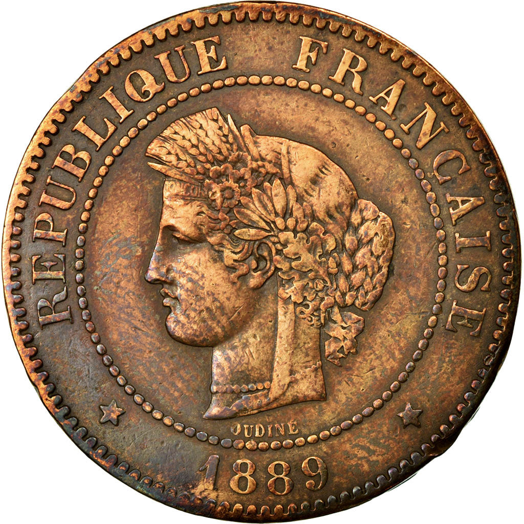 Coin, France, Cérès, 5 Centimes, 1889, Paris, VF(30-35), Bronze, KM:821.1