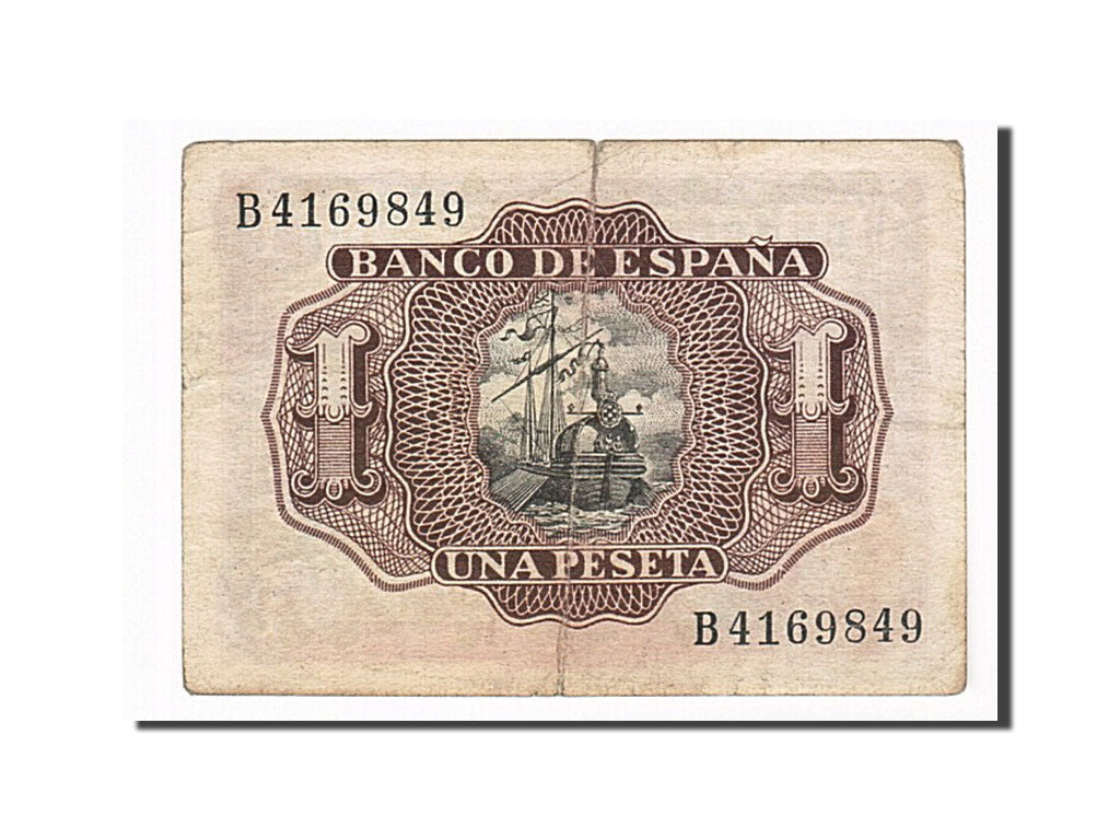 Banknote, Spain, 1 Peseta, 1953, 1953-07-22, VF(30-35)