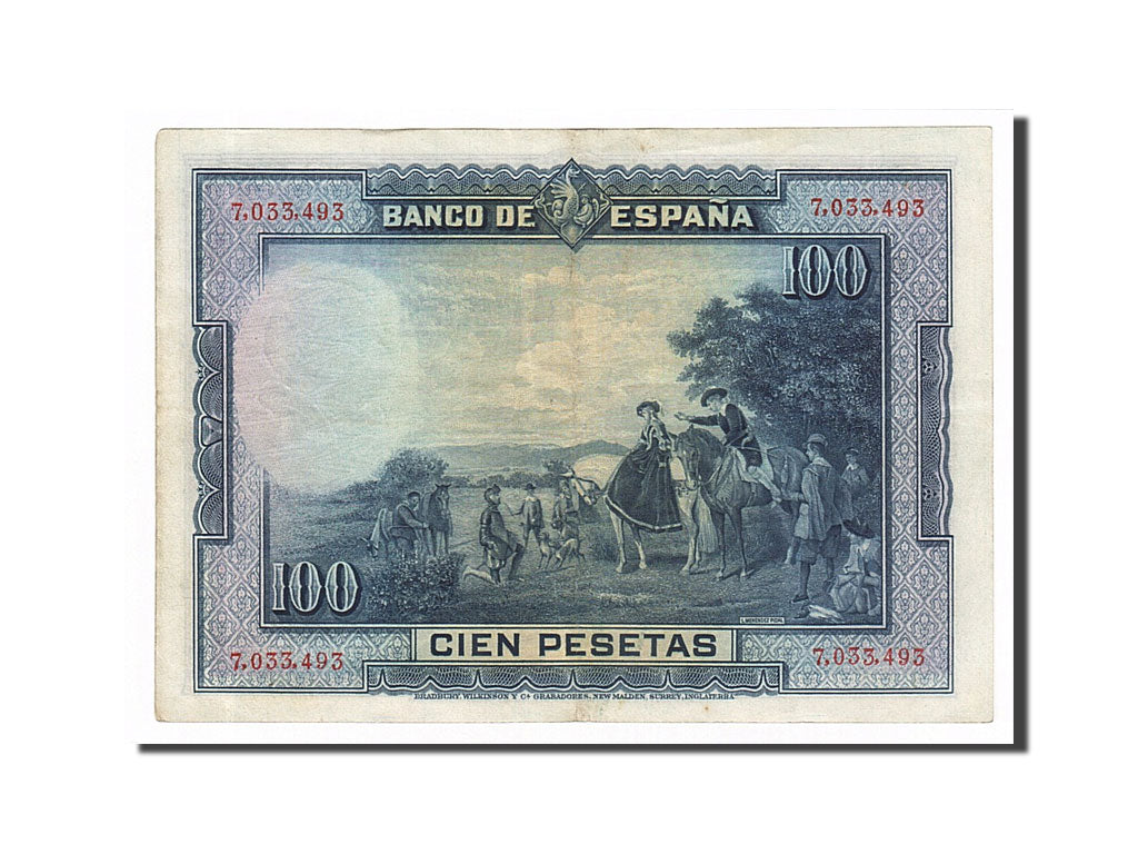 Banknote, Spain, 100 Pesetas, 1928, 1928-08-15, AU(50-53)