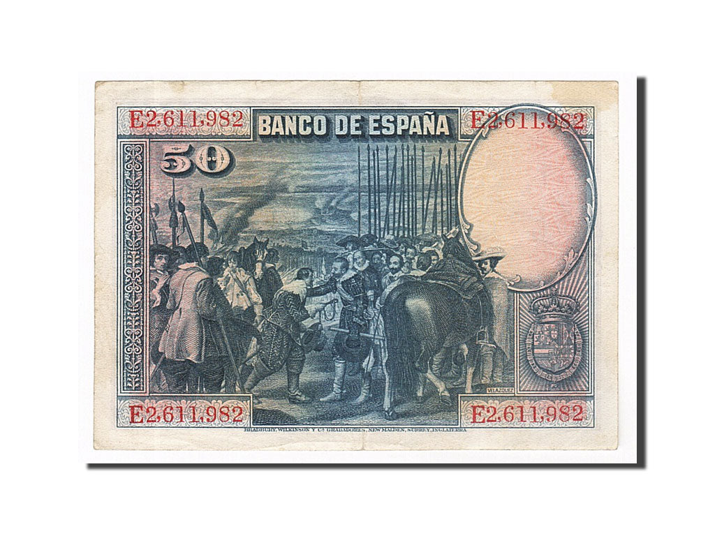 Banknote, Spain, 50 Pesetas, 1928, 1928-08-15, EF(40-45)
