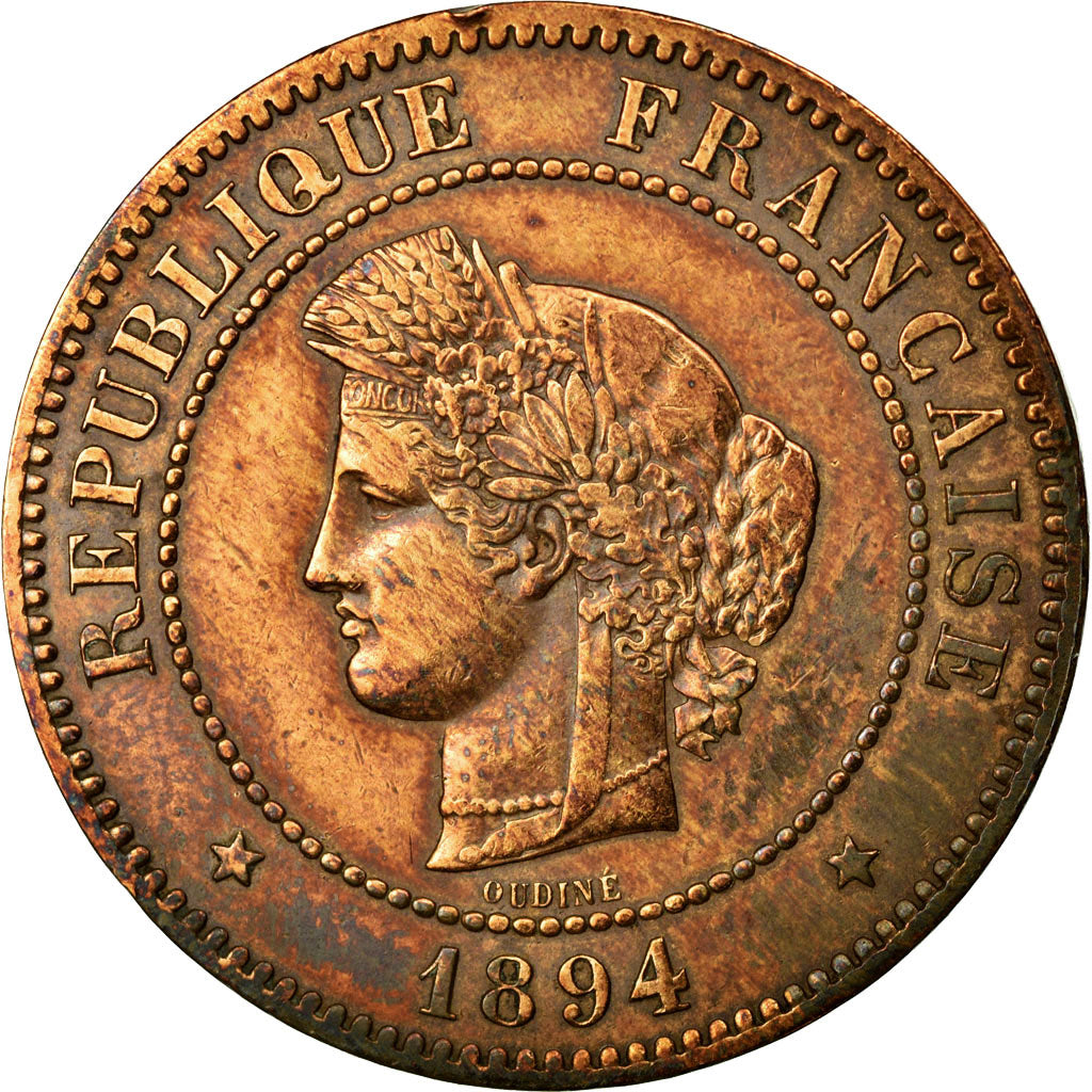 Coin, France, Cérès, 5 Centimes, 1894, Paris, EF(40-45), Bronze, KM:821.1