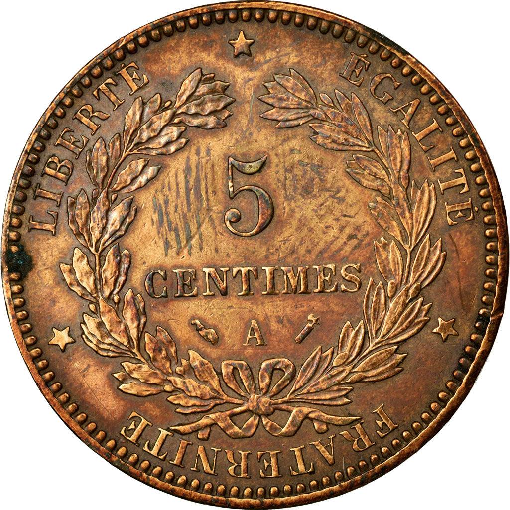 Coin, France, Cérès, 5 Centimes, 1894, Paris, EF(40-45), Bronze, KM:821.1