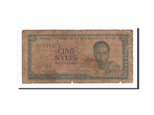 Banknote, Guinea, 5 Sylis, 1980, VG(8-10)