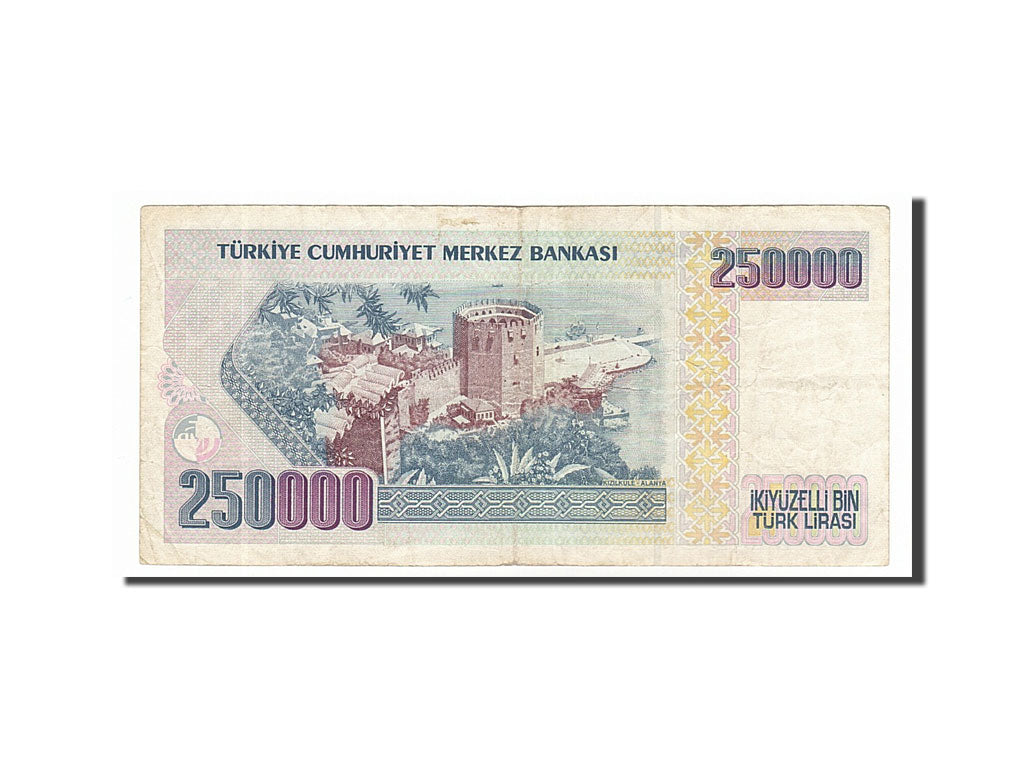 Banknote, Turkey, 250,000 Lira, 1992, VF(30-35)