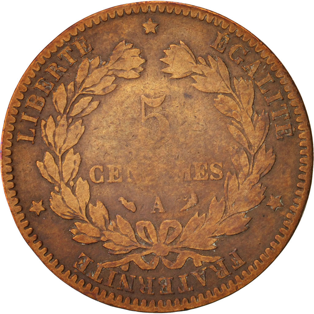 France, Cérès, 5 Centimes, 1898, Paris, F(12-15), Bronze, KM:821.1, Gadoury157a