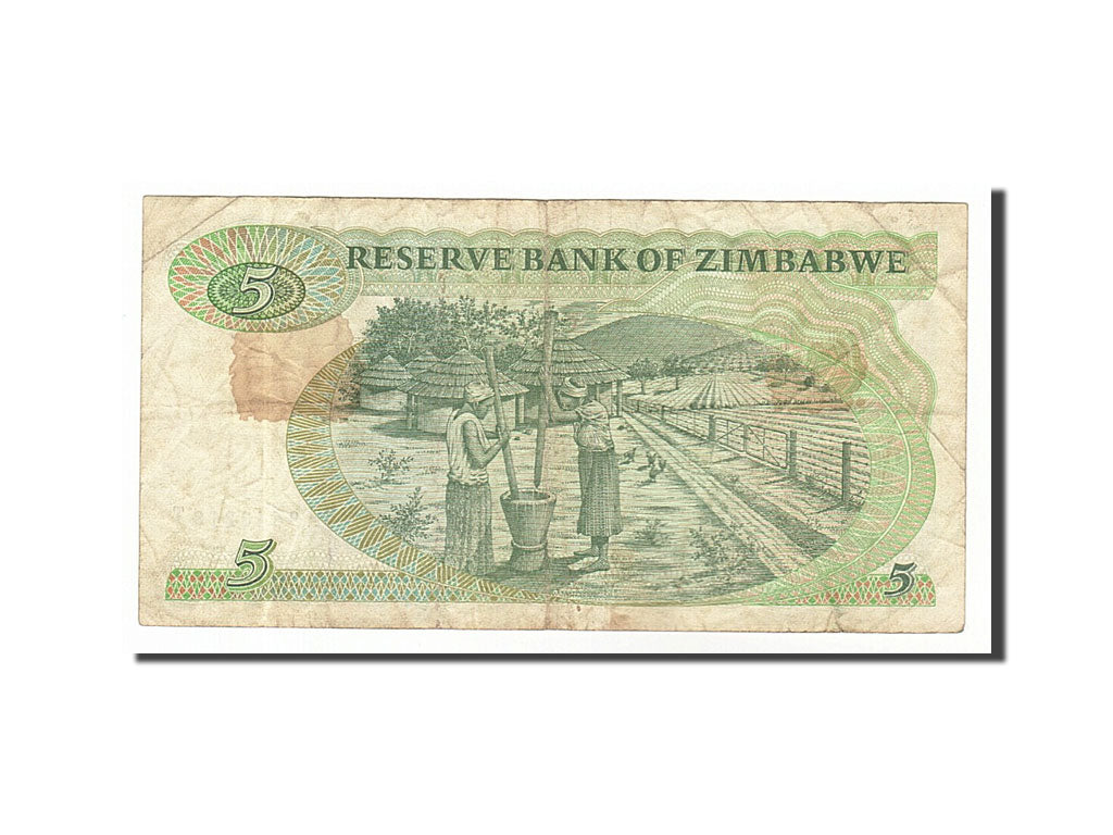 Zimbabwe, 5 Dollars, 1994, KM #2d, VF(20-25), BA9643218T
