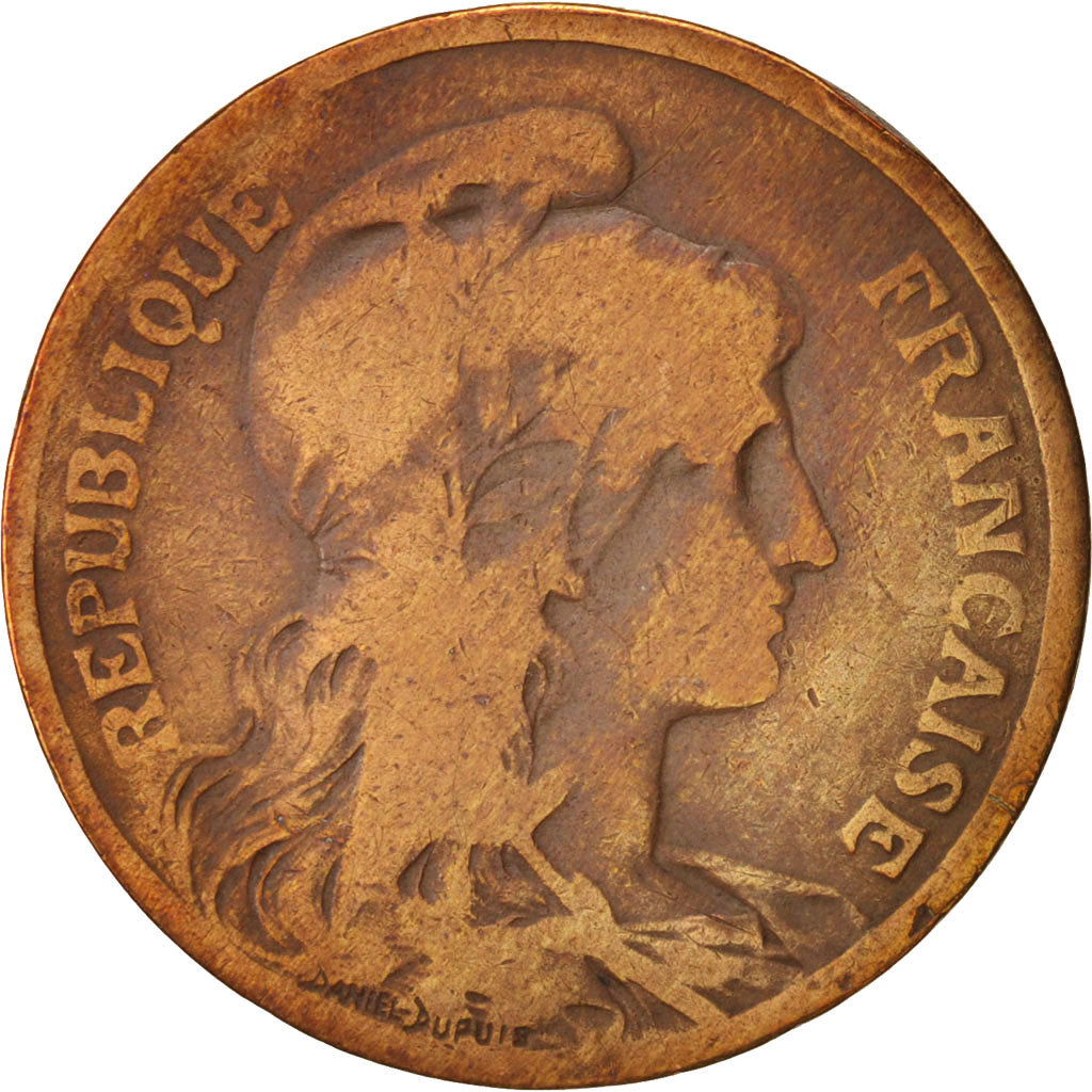France, Dupuis, 5 Centimes, 1900, Paris, VF(20-25), Bronze, KM:842, Gadoury:165