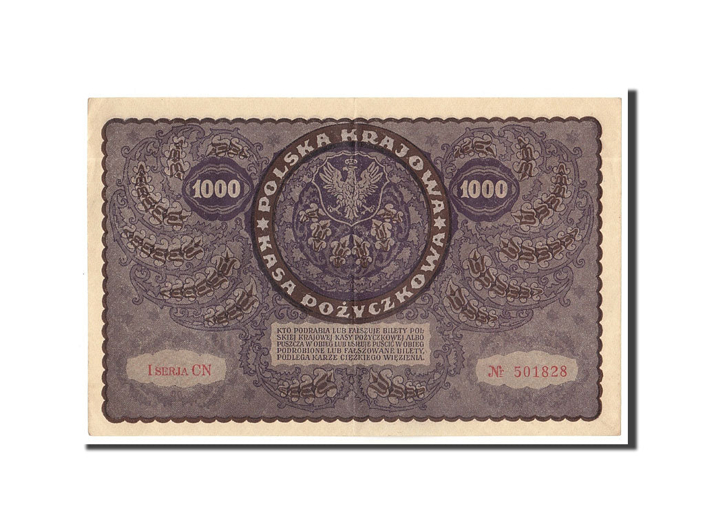 Poland, 1000 Marek, 1919, KM #29, UNC(60-62), 501828
